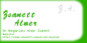 zsanett almer business card